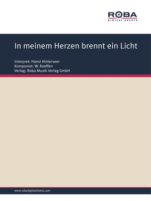 cover image of In meinem Herzen brennt ein Licht